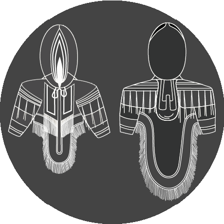 image shows a pattern for a traditional inuit Parka