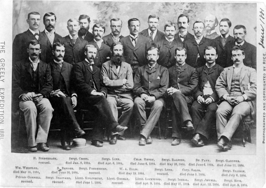 A Historic photo showing all the members of the Lady Franklin Bay Expedition